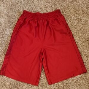 Boys Red Athletic Shorts, Size 14-16